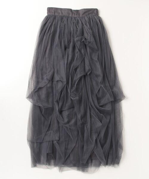 ASTORIA ODIER(アストリアオディール)の「タックボリュームチュールスカート(スカート・レディース・チャコールグレー/ブラック/アイボリー・MEDIUM)」の14枚目の写真