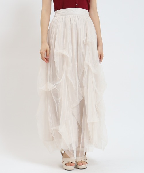 ASTORIA ODIER(アストリアオディール)の「タックボリュームチュールスカート(スカート・レディース・チャコールグレー/ブラック/アイボリー・MEDIUM)」の18枚目の写真