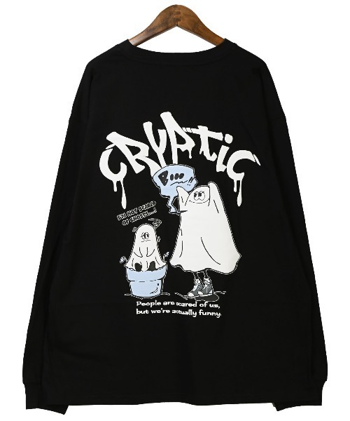 【スカル】 MASSES オーバーサイズ バックプリント ロンT LUXSTYLE（ラグスタイル）の「ゴーストおばけ発泡バックプリントロンT