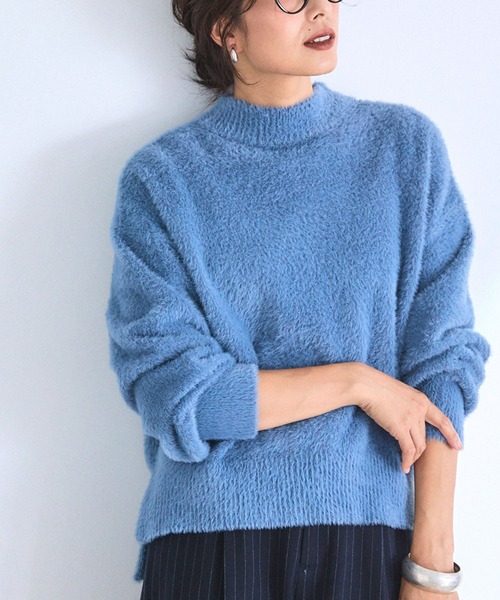 セール】《洗えるニット》マシュマロフェザーハイネックニット【CF