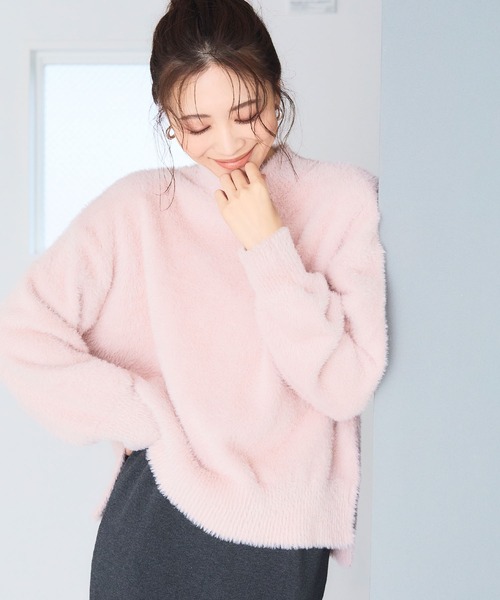 セール】《洗えるニット》マシュマロフェザーハイネックニット【CF