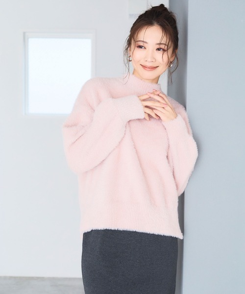セール】《洗えるニット》マシュマロフェザーハイネックニット【CF