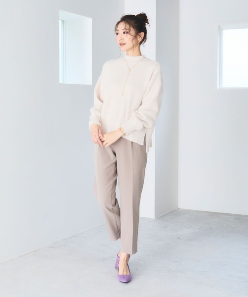 CROSS FUNCTION(クロスファンクション)の「《洗えるニット》マシュマロフェザーハイネックニット【CF/クロスファンクション】(ニット/セーター・レディース・ブルー/アイボリー/ブラック/ライトピンク/ライトグレー/カーキ・M/L/LL)」の21枚目の写真