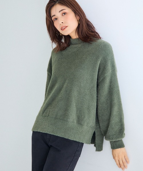 セール】《洗えるニット》マシュマロフェザーハイネックニット【CF