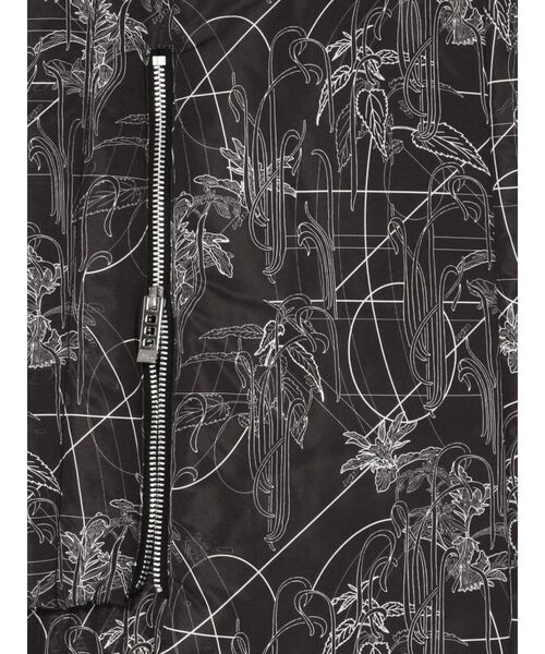 UN3D.(アンスリード)の「LINE FLOWER PADDED ZIP SK / ラインフラワーパデッドジップスカート(スカート・レディース・ブラック/ホワイト・36/38)」の4枚目の写真