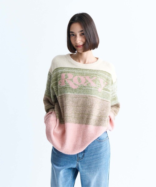 ROXY（ロキシー）の「WISH UPON THE STAR/ロキシーグラデーションワンポイントロゴニット（ニット/セーター・レディース・ブラック/ピンク/オレンジ・SMALL/LARGE/MEDIUM）」の16枚目の写真
