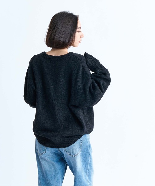 ROXY（ロキシー）の「WISH UPON THE STAR/ロキシーグラデーションワンポイントロゴニット（ニット/セーター・レディース・ブラック/ピンク/オレンジ・SMALL/LARGE/MEDIUM）」の4枚目の写真