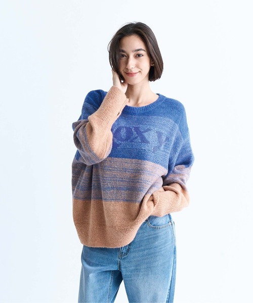 ROXY（ロキシー）の「WISH UPON THE STAR/ロキシーグラデーションワンポイントロゴニット（ニット/セーター・レディース・ブラック/ピンク/オレンジ・SMALL/LARGE/MEDIUM）」の13枚目の写真