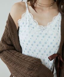 MAJESTIC LEGON | カップ付きローズリボンキャミ(キャミソール)