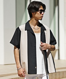 SOMEDIFF（サムディフ）の「半袖キューバシャツ ルーズシルエット シャツ メンズ オープンカラー ビッグシルエット 夏服 春服（シャツ/ブラウス・メンズ）」