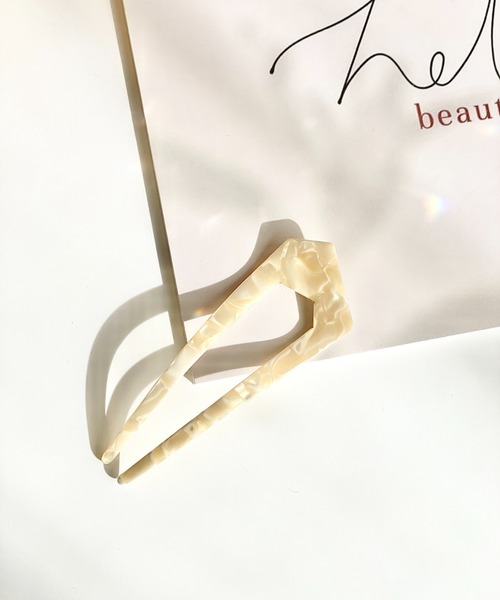 ciite'(シーテ)の「シェリーミックスマーブルかんざし(バレッタ/ヘアクリップ・レディース・ブラック/アイボリー・FREE)」の4枚目の写真