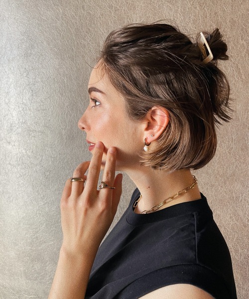 ciite'(シーテ)の「シェリーミックスマーブルかんざし(バレッタ/ヘアクリップ・レディース・ブラック/アイボリー・FREE)」の8枚目の写真