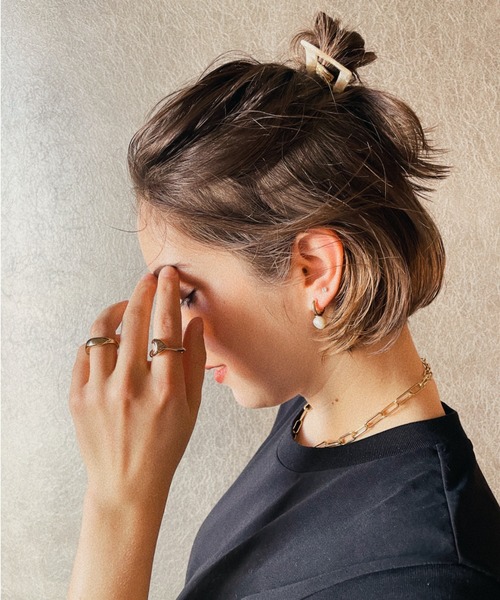 ciite'(シーテ)の「シェリーミックスマーブルかんざし(バレッタ/ヘアクリップ・レディース・ブラック/アイボリー・FREE)」の9枚目の写真