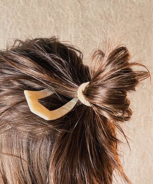 ciite'(シーテ)の「シェリーミックスマーブルかんざし(バレッタ/ヘアクリップ・レディース・ブラック/アイボリー・FREE)」の12枚目の写真