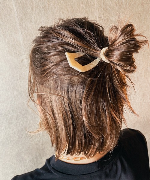 ciite'(シーテ)の「シェリーミックスマーブルかんざし(バレッタ/ヘアクリップ・レディース・ブラック/アイボリー・FREE)」の13枚目の写真