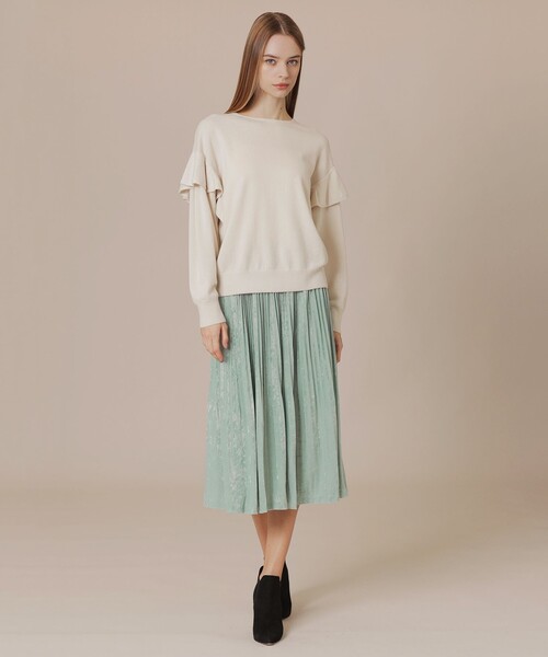 MACKINTOSH LONDON（マッキントッシュ ロンドン）の「【婦人画報掲載】ウールカシミヤニットプルオーバー（ニット/セーター・レディース・ホワイト系その他/グリーン系その他5/ブラック・38）」の14枚目の写真