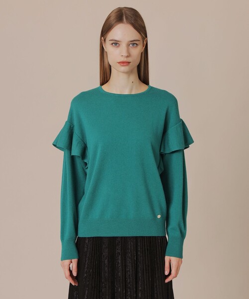 MACKINTOSH LONDON（マッキントッシュ ロンドン）の「【婦人画報掲載】ウールカシミヤニットプルオーバー（ニット/セーター・レディース・ホワイト系その他/グリーン系その他5/ブラック・38）」の11枚目の写真