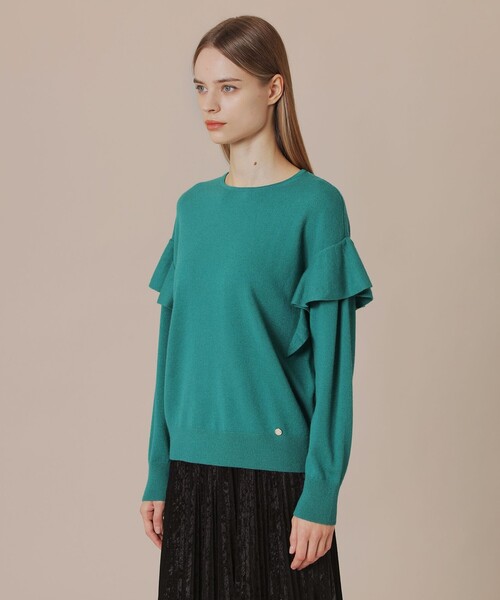 MACKINTOSH LONDON（マッキントッシュ ロンドン）の「【婦人画報掲載】ウールカシミヤニットプルオーバー（ニット/セーター・レディース・ホワイト系その他/グリーン系その他5/ブラック・38）」の10枚目の写真