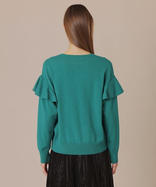 MACKINTOSH LONDON（マッキントッシュ ロンドン）の「【婦人画報掲載】ウールカシミヤニットプルオーバー（ニット/セーター・レディース・ホワイト系その他/グリーン系その他5/ブラック・38）」の9枚目の写真