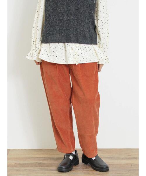 Samansa Mos2（サマンサ モスモス）の「【Lサイズ WEB限定】コーデュロイテーパードパンツ（その他パンツ・レディース・ベージュ/チャコールグレー/カーキ/オレンジ・L/M）」の9枚目の写真