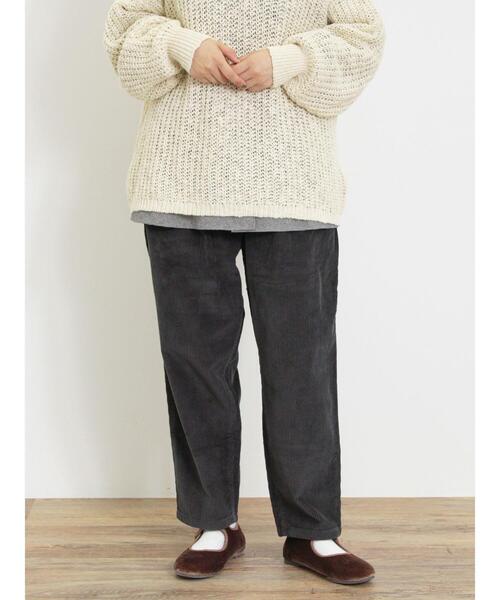 Samansa Mos2（サマンサ モスモス）の「【Lサイズ WEB限定】コーデュロイテーパードパンツ（その他パンツ・レディース・ベージュ/チャコールグレー/カーキ/オレンジ・L/M）」の12枚目の写真