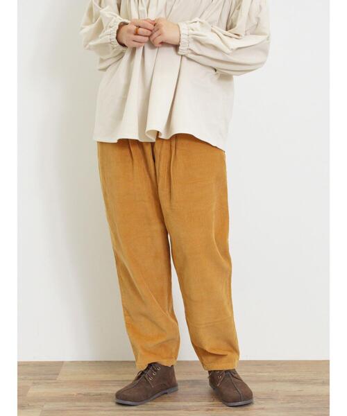 Samansa Mos2（サマンサ モスモス）の「【Lサイズ WEB限定】コーデュロイテーパードパンツ（その他パンツ・レディース・ベージュ/チャコールグレー/カーキ/オレンジ・L/M）」の17枚目の写真