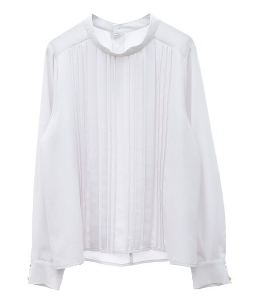 【セール】スタンドカラーピンタックブラウス（シャツ/ブラウス）｜YECCA VECCA（イェッカヴェッカ）