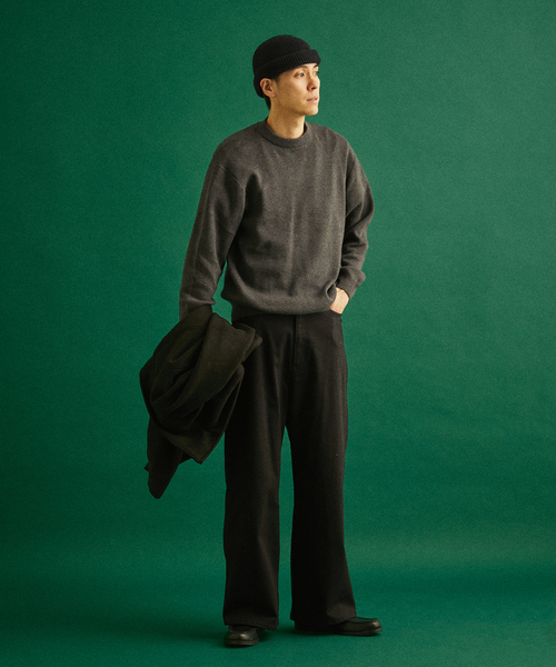 417 EDIFICE(フォーワンセブンエディフィス)の「コットンカシミヤ スムース クルー(ニット/セーター・メンズ・ブラック系その他/ブルー/ピンク系その他/ライトグレー/ブラウン/ライトグリーン・SMALL/MEDIUM/LARGE/X-LARGE)」の8枚目の写真