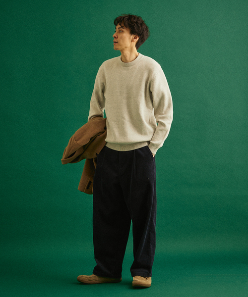 417 EDIFICE(フォーワンセブンエディフィス)の「コットンカシミヤ スムース クルー(ニット/セーター・メンズ・ブラック系その他/ブルー/ピンク系その他/ライトグレー/ブラウン/ライトグリーン・SMALL/MEDIUM/LARGE/X-LARGE)」の9枚目の写真