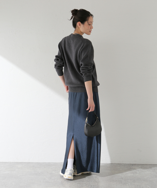 417 EDIFICE(フォーワンセブンエディフィス)の「コットンカシミヤ スムース クルー(ニット/セーター・メンズ・ブラック系その他/ブルー/ピンク系その他/ライトグレー/ブラウン/ライトグリーン・SMALL/MEDIUM/LARGE/X-LARGE)」の11枚目の写真