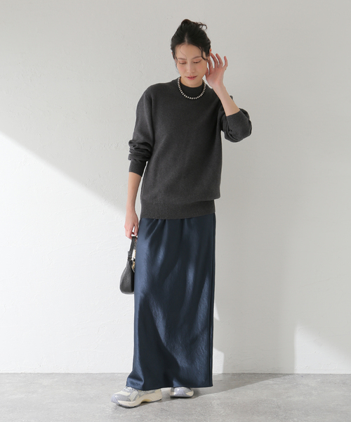 417 EDIFICE(フォーワンセブンエディフィス)の「コットンカシミヤ スムース クルー(ニット/セーター・メンズ・ブラック系その他/ブルー/ピンク系その他/ライトグレー/ブラウン/ライトグリーン・SMALL/MEDIUM/LARGE/X-LARGE)」の12枚目の写真