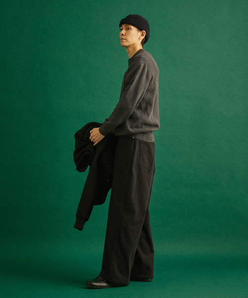 417 EDIFICE(フォーワンセブンエディフィス)の「コットンカシミヤ スムース クルー(ニット/セーター・メンズ・ブラック系その他/ブルー/ピンク系その他/ライトグレー/ブラウン/ライトグリーン・SMALL/MEDIUM/LARGE/X-LARGE)」の14枚目の写真