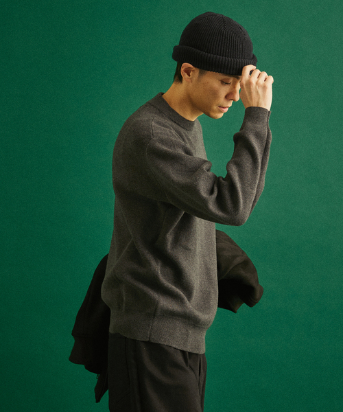 417 EDIFICE(フォーワンセブンエディフィス)の「コットンカシミヤ スムース クルー(ニット/セーター・メンズ・ブラック系その他/ブルー/ピンク系その他/ライトグレー/ブラウン/ライトグリーン・SMALL/MEDIUM/LARGE/X-LARGE)」の16枚目の写真