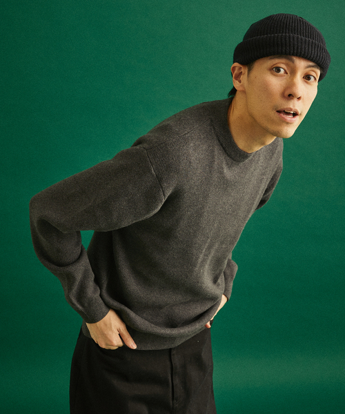 417 EDIFICE(フォーワンセブンエディフィス)の「コットンカシミヤ スムース クルー(ニット/セーター・メンズ・ブラック系その他/ブルー/ピンク系その他/ライトグレー/ブラウン/ライトグリーン・SMALL/MEDIUM/LARGE/X-LARGE)」の18枚目の写真