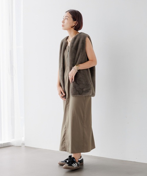 Elura（エルーラ）の「＜ELSTAFF企画＞フロントジップジャンスカ/149161（ジャンパースカート・レディース・ブラウン/ブラック・FREE/FREE(S)）」の4枚目の写真