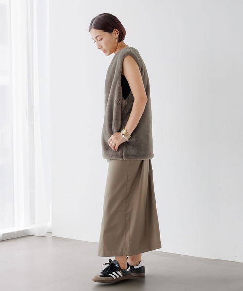 Elura（エルーラ）の「＜ELSTAFF企画＞フロントジップジャンスカ/149161（ジャンパースカート・レディース・ブラウン/ブラック・FREE/FREE(S)）」の5枚目の写真