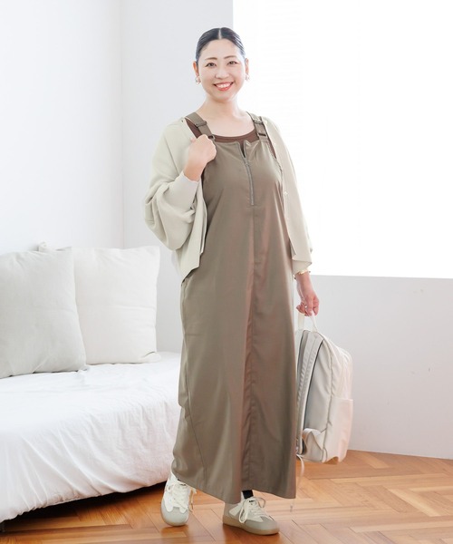 Elura（エルーラ）の「＜ELSTAFF企画＞フロントジップジャンスカ/149161（ジャンパースカート・レディース・ブラウン/ブラック・FREE/FREE(S)）」の11枚目の写真