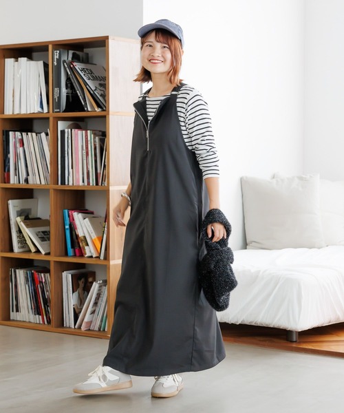 Elura（エルーラ）の「＜ELSTAFF企画＞フロントジップジャンスカ/149161（ジャンパースカート・レディース・ブラウン/ブラック・FREE/FREE(S)）」の15枚目の写真