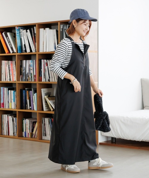 Elura（エルーラ）の「＜ELSTAFF企画＞フロントジップジャンスカ/149161（ジャンパースカート・レディース・ブラウン/ブラック・FREE/FREE(S)）」の16枚目の写真