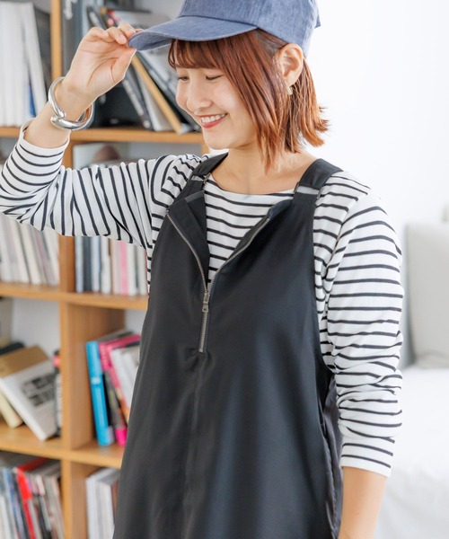 Elura（エルーラ）の「＜ELSTAFF企画＞フロントジップジャンスカ/149161（ジャンパースカート・レディース・ブラウン/ブラック・FREE/FREE(S)）」の18枚目の写真