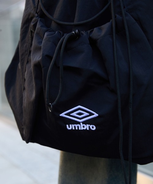 UMBRO/アンブロ 別注 ロゴ刺繍 ナイロン ドローコード ナップサック