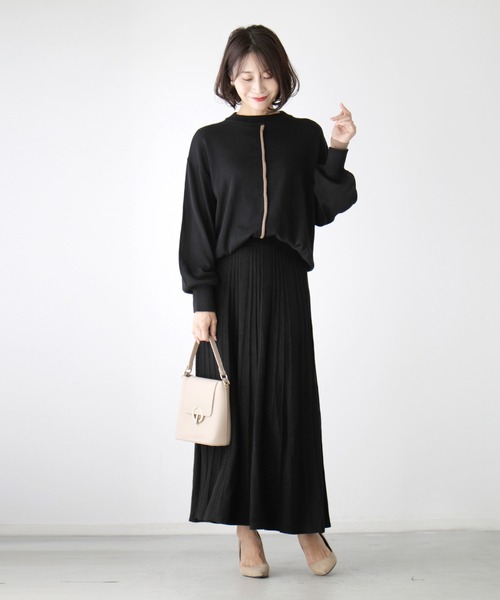 Ehre style(エーレスタイル)の「ニットなのに?楽ちん上品見えきちんとニットスカート(スカート・レディース・ブラック/グレー/ホワイト・FREE)」の9枚目の写真