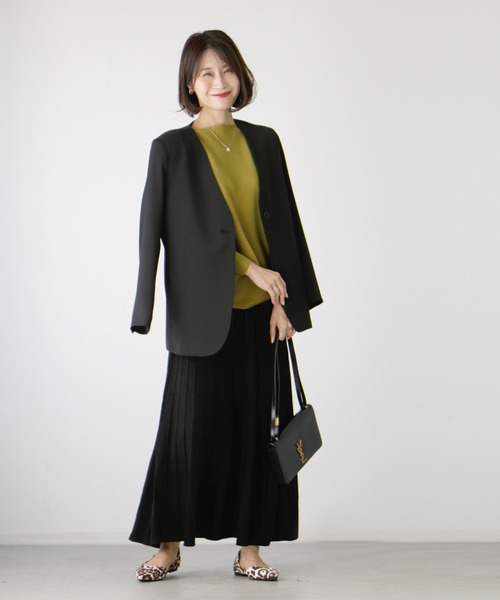 Ehre style(エーレスタイル)の「ニットなのに?楽ちん上品見えきちんとニットスカート(スカート・レディース・ブラック/グレー/ホワイト・FREE)」の5枚目の写真