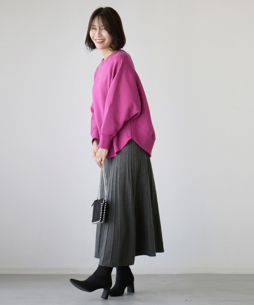 Ehre style(エーレスタイル)の「ニットなのに?楽ちん上品見えきちんとニットスカート(スカート・レディース・ブラック/グレー/ホワイト・FREE)」の20枚目の写真