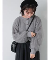 ehka sopo | チュールドッキングカーディガン(カーディガン/ボレロ)