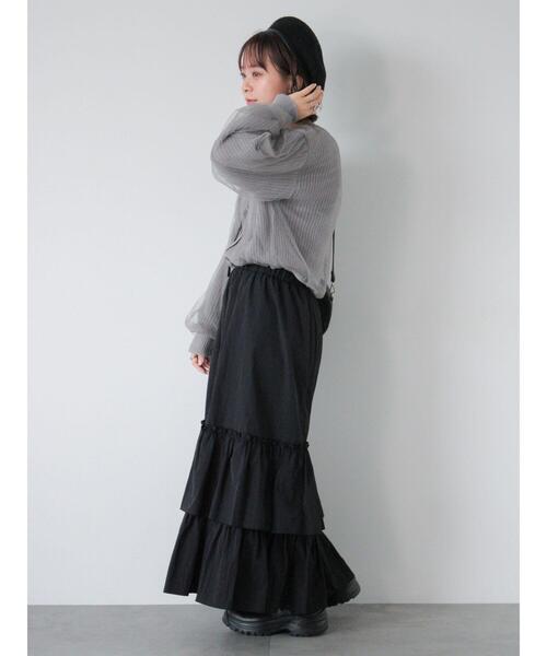 ehka sopo（エヘカソポ）の「チュールドッキングカーディガン（カーディガン/ボレロ・レディース・グレー/ブルー/キナリ/ピンク・F）」の21枚目の写真