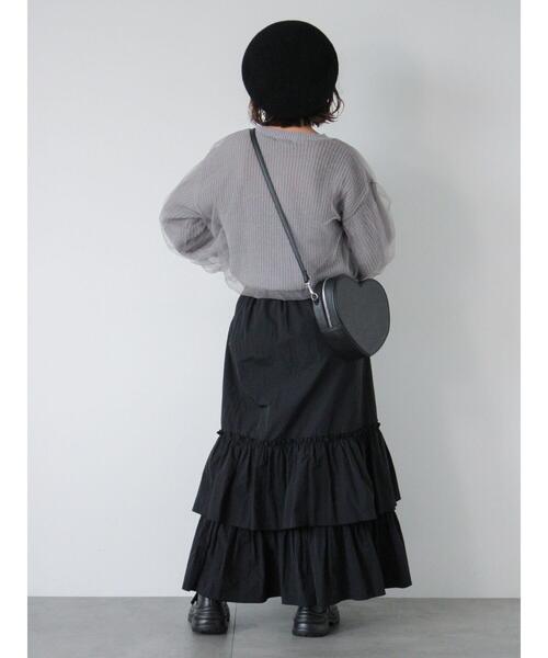 ehka sopo（エヘカソポ）の「チュールドッキングカーディガン（カーディガン/ボレロ・レディース・グレー/ブルー/キナリ/ピンク・F）」の22枚目の写真