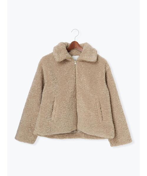 Te chichi TERRASSE（テチチテラス）の「ボリュームボアブルゾン（ブルゾン・レディース・モカ/オフホワイト/チャコールグレー・F）」の19枚目の写真