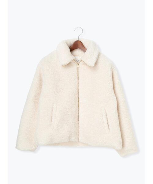 Te chichi TERRASSE（テチチテラス）の「ボリュームボアブルゾン（ブルゾン・レディース・モカ/オフホワイト/チャコールグレー・F）」の20枚目の写真