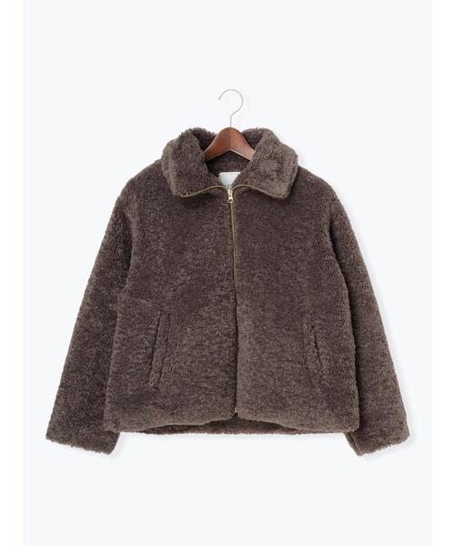 Te chichi TERRASSE（テチチテラス）の「ボリュームボアブルゾン（ブルゾン・レディース・モカ/オフホワイト/チャコールグレー・F）」の21枚目の写真